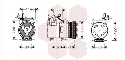 VAN WEZEL Компрессор, кондиционер 8200K196